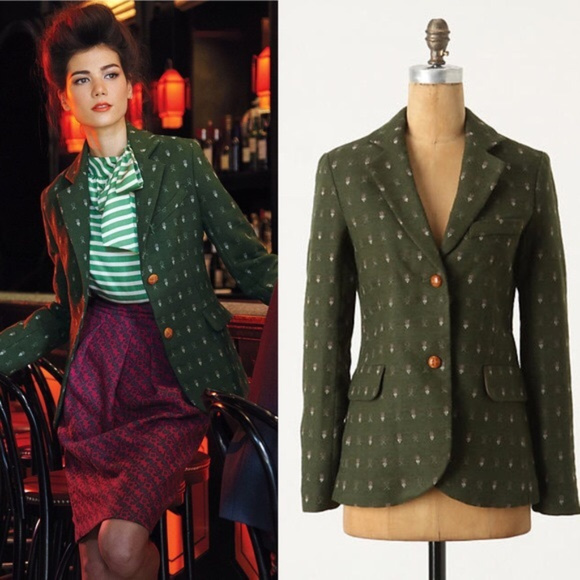 Anthropologie Jackets & Blazers - Anthropology Mädchen Forested Blazer in Pine